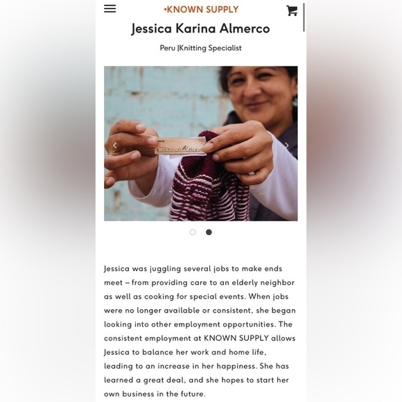 Known Supply Red & Gray Handmade Wool Sleeveless Duster Sweater One Size - Picture 11 of 11